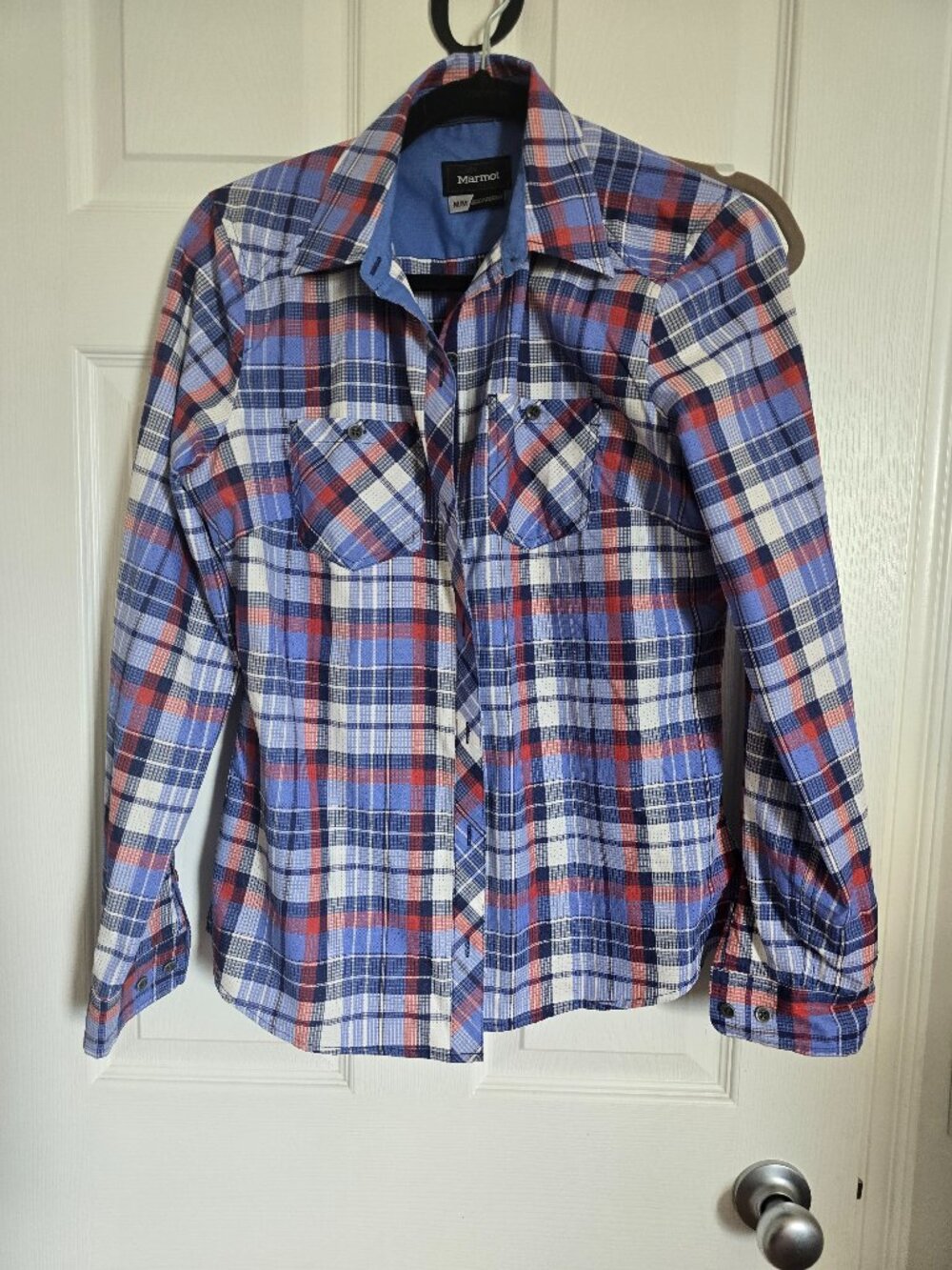 Marmot Plaid Lightweight Hiking Shirt – Size Medium – Like New